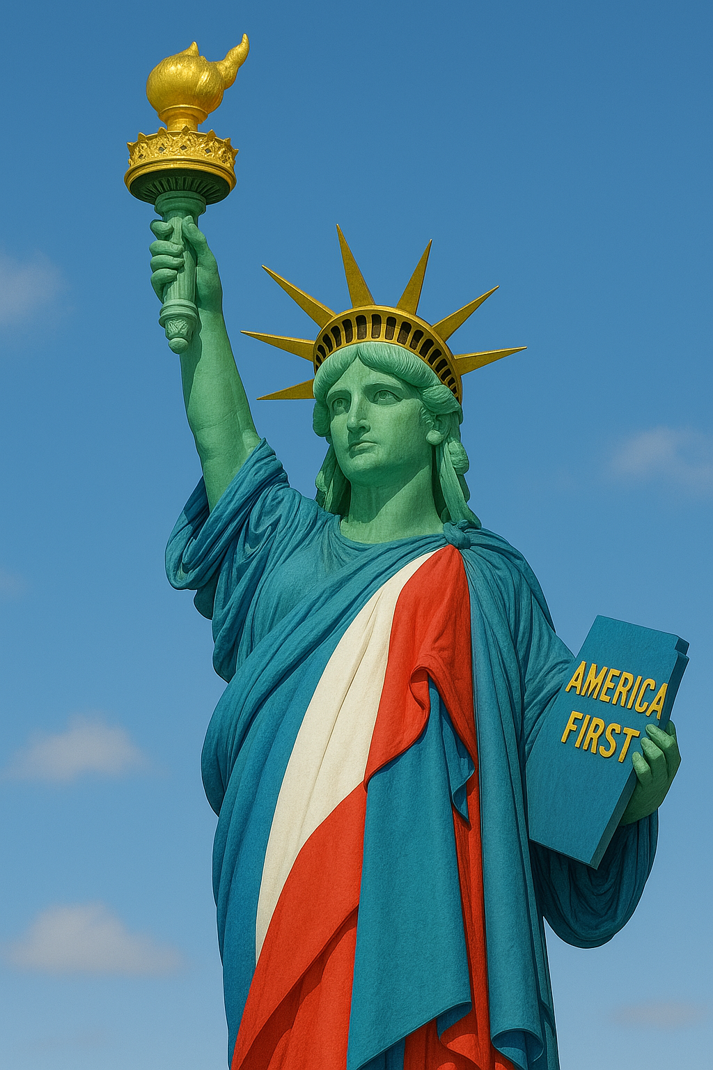 Trump Renames Statue of Liberty to "Statue of America," Orders Bold New Design
